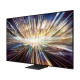Samsung 75QN800D Ultra HD 8K QLED televizyon, genel renkli düz ekran; renkli ışık efektli canlı görüntü.