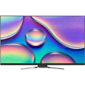 Arçelik A65L 9880 5S Ultra HD 4K LED televizyon, renkli ekranı ve ayaklı tasarımıyla önden görünüm