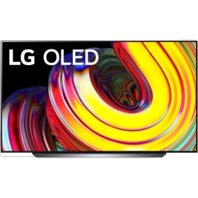 LG OLED77CS6LA Ultra HD 4K OLED televizyon; canlı renkli spiral ekran tasarımı ile vitrin görünümü