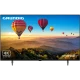 Grundig 43 GHU 7000 B Ultra HD 4K siyah LED televizyon, balon manzarası ve Android TV arayüzüyle gösteriliyor