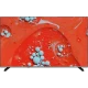 Vestel 58UA9630 Ultra HD 4K LED televizyon, kırmızı ve beyaz desenli ekranıyla önden görünüm