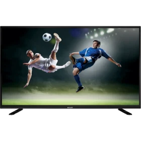 Arçelik A55L 9762 5B Ultima UHD 4K LED televizyon, futbol sahnesi gösteren siyah ekran