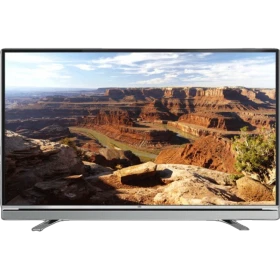 Beko B49L 6652 5B Full HD FHD TV, kanyon manzarası gösteren siyah televizyon