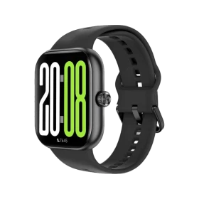 Honor Choice Watch 2 Pro siyah akıllı saat, dijital ekranı ve silikon kordonuyla önden görünüm