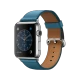 Apple Watch 42 mm gümüş paslanmaz çelik kasa ve okyanus mavisi klasik tokalı kayışlı akıllı saat