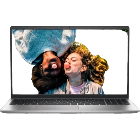 Dell Inspiron 15 3520 INS35202405200939 gümüş iş ve ofis laptopu, açık ekranlı görünüm.
