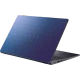 Asus Vivobook Go 15 E510KA-EJ483W koyu mavi renkli laptop kapağı, açık klavye görünümüyle