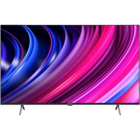 Arçelik A50 E 895 A Ultra HD 4K LED televizyon, renkli dalga ekranı ve siyah ayaklarıyla