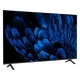 Sunny SN55UAL256 Ultra HD 4K TV, ince siyah çerçevesi ve mavi tüy desenli ekranıyla sehpa üzerinde