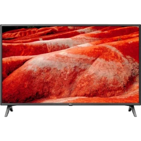 LG 50UM7500PLA Ultra HD 4K LED televizyon; ekranda kırmızı-kahverengi dağ manzarası görünüyor
