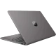 HP 250 G10 9G1E4ET002 iş ve ofis laptopu, koyu gri renkli kapalı tasarım ve klavye görünüyor