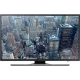 Samsung 40JU6470 Ultra HD 4K TV vitrin görseli; şehir manzaralı ekranda siyah ekran tasarımı