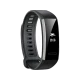 Huawei Band 2 siyah akıllı bileklik, kavisli ekranı ve sportif silikon kayışıyla önden görünüm