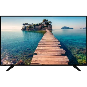 Vestel 55U9501 Ultra HD 4K LED televizyon, deniz ve adaya uzanan ahşap iskele görüntüsüyle