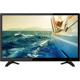 Axen Uydu Alıcılı AX024LED071 0202-B HD Ready 24 inç LED televizyon, ekranda deniz ve tekne görüntüsü