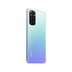 Xiaomi Redmi Note 11 Buz Mavisi akıllı telefon, arka yüz ve çoklu kamera modülü yakın plan görünüm