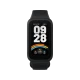 Siyah Xiaomi Smart Band 9 Active akıllı bileklik, renkli ekranı ve silikon kayışıyla önden görünüm