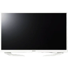 Sunny Kapadokya 32 inç beyaz HD Ready uydu alıcılı televizyon, önden görünüm ve siyah ekran paneli