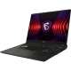 MSI Vector 16 HX A13VHG-495TR koyu gri oyuncu laptop; arkadan aydınlatmalı ekran ve renkli klavye.