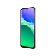 Vivo Y21 5G siyah akıllı telefon; kavisli ekran tasarımı ve renkli arka plan görünümüyle önden tasarım