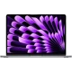 Apple MacBook Air M3 13.6 inç gri laptop, açık ekranlı ince tasarımıyla önden görünüm