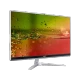 Acer Aspire C24-1650 masaüstü bilgisayar, geniş ekranı ve gümüş renkli ayağıyla önden görünüm