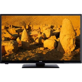 Vestel 49FA3000 Full HD LED televizyon, siyah çerçeveli ekranı ve ayaklı tasarımıyla kapalı konumda