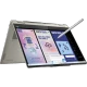 Bej Lenovo Yoga 7 83JQ0091TR 2'si 1 arada laptop, dokunmatik ekran ve kalemle çadır modunda önden görünüm