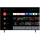 Onvo OV55F900 Ultra HD 4K LED televizyon, siyah ekranında uygulama menüsü ve yayın seçenekleri gösteriliyor