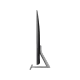 Samsung 75Q7FN Ultra HD 4K QLED televizyonun siyah ayaklı yan görünümü, genel renk.