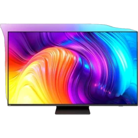 Philips 43PUS8887 Ultra HD 4K LED televizyon; canlı renkler ve soyut ışık efektli ekran, genel renk tasarımı