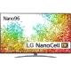 LG 75NANO966PA Ultra HD 8K LED televizyon ekranında NanoCell ve 8K teknolojisi vurgusu, genel renkli vitrin görseli