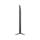 LG 75NANO80A6B Ultra HD 4K LED televizyonun siyah ayaklı yan görünümü, ince tasarım ve ekran boşlukları