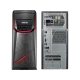 Asus G11CD-K-TR006D siyah ve kırmızı masaüstü bilgisayar kasasının ön ve arka görünümü