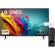 LG 86QNED85T6C Ultra HD 4K QNED Televizyon; renk genel tasarım, webOS ve kumanda ile birlikte ekran görüntüsü