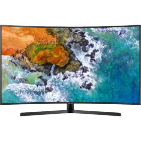 Samsung 49NU7500 Ultra HD 4K LED TV ekranında renkli deniz manzarası görünüyor, genel renkli model