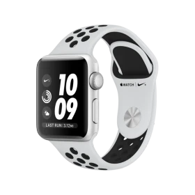 Apple Watch Nike+ Series 3 GPS 38 mm gümüş alüminyum kasa ve siyah Nike spor kordonlu akıllı saat