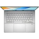 Asus Vivobook S14 M3407GA-SF004W gümüş ultrabook laptop açık klavye ve ekran görüntüsüyle önden görünüm