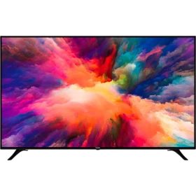 Vestel 75U9520 Ultra HD 4K LED televizyon, canlı renkli ekranı ve ince siyah tasarımıyla