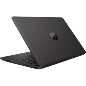 HP 250 G7 6MP66ES siyah iş ve ofis laptopu, kapak açık klavye görünümlü.