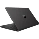 HP 250 G7 6MP66ES siyah iş ve ofis laptopu, kapak açık klavye görünümlü.