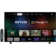 Onvo 43OVF5000AF Full HD FHD LED televizyon, siyah ekranında Google TV arayüzü ve kumandasıyla