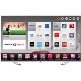 LG 42LA740S LED TV, Full HD FHD ekran; akıllı uygulama arayüzü görünen vitrin televizyonu.