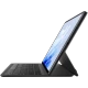 Huawei Matepad Air siyah tablet; klavyeli stand üzerinde, öğrenci kullanımı için yatay ekran görünümü.