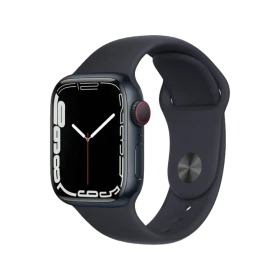Apple Watch Series 7 Cellular 41mm siyah alüminyum kasa ve spor kordonlu akıllı saat