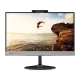 Lenovo AIO 10R5000BTX masaüstü bilgisayar, siyah çerçeveli geniş ekranı ve yuvarlak standıyla önden görünür.