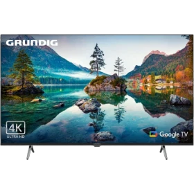 Grundig 75 GHU 8500 A Ultra HD 4K LED televizyon, siyah çerçeveli geniş ekran tasarımıyla manzara gösteriyor