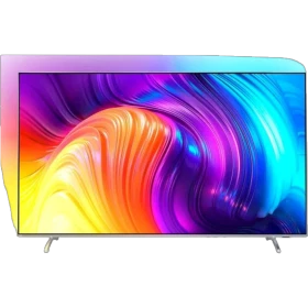Philips 75PUS8807 Ultra HD 4K LED televizyon; canlı renkli arka plan ekran, şık ince tasarım.