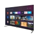 Grundig 40 GFF 6950 B Full HD LED TV, akıllı TV arayüzü açık ekranıyla önden çapraz görünüm