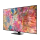 Samsung 75Q80B Ultra HD 4K QLED televizyon, renk geçişli canlı ekranda; genel siyah tasarımlı TV.